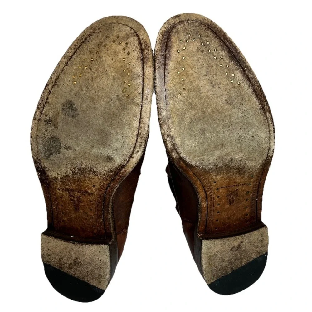 Frye Men's 9.5M‎ Brown Cognac Chelsea Boot Made In Italy